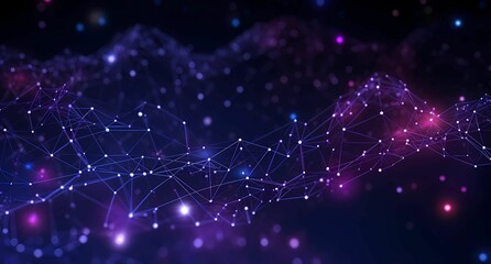 background of purple and blue glowing data connections