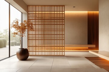 Wall Mural - Modern Minimalist Japanese Style Interior Design Room