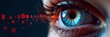 © Pawarit - High-tech eye with binary code streaming from the iris, screen, digital transformation