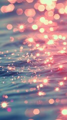 Wall Mural - a calming water ripple design softly illuminated by golden sunlight, blending seamlessly into pastel