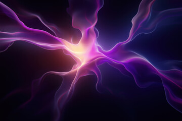 Poster - Colorful abstract patterns swirl and blend in a mesmerizing digital artwork
