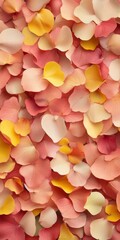 Poster - Vibrant Floral Petals in Soft Pastel Tones Arranged in a Harmonious Pattern