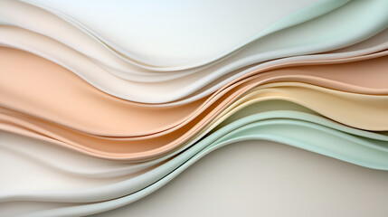 Wall Mural - Soft waves of pastel colors create soothing abstract background