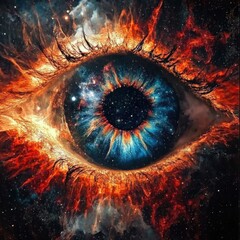 Wall Mural - Stunning fantasy wallpaper showcasing the eye of the universe.