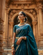 © Kamlesh - Portrait of beautiful woman in traditional saree in front of a heritage building
