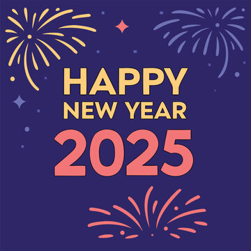 Creative Happy New Year 2025 Vector Perfect for Festive Projects
