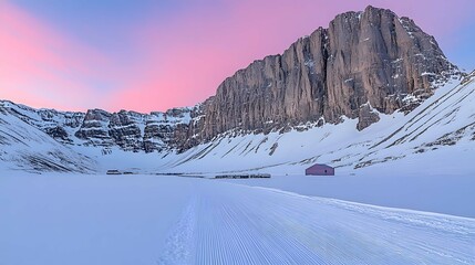 Sunset background over Canada's remote arctic canyon