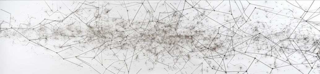 A white background with gray lines White background and dots connected
