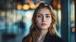 © Mas - Portrait of modern businesswoman wearing suit, AI generated image