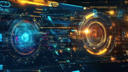 Poster - Futuristic Abstract Learning Design with Vibrant Colors