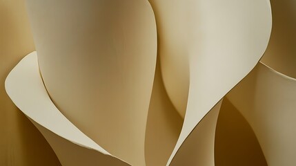 Poster - abstract beige curves form elegant design