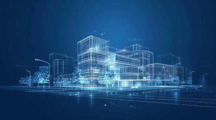 Poster - Futuristic Fintech Innovations Sleek Digital Interfaces Holographic Currency Transactions Blockchain  Digital Skyscrapers and Illuminated Network