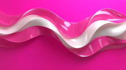 Wall Mural - Abstract Pink and White Wave Design Background