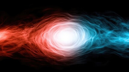 Poster - Dynamic energy waves abstract art digital design dark background vibrant colors visual concept