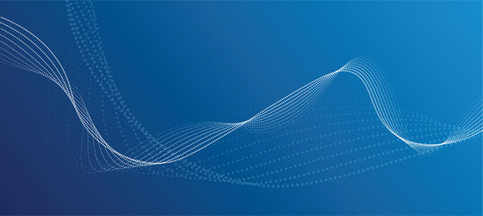 Poster - Modern Abstract background. Line wave glowing effect illustration vector. Professional future technology digital design concept. Vector illustrator.	