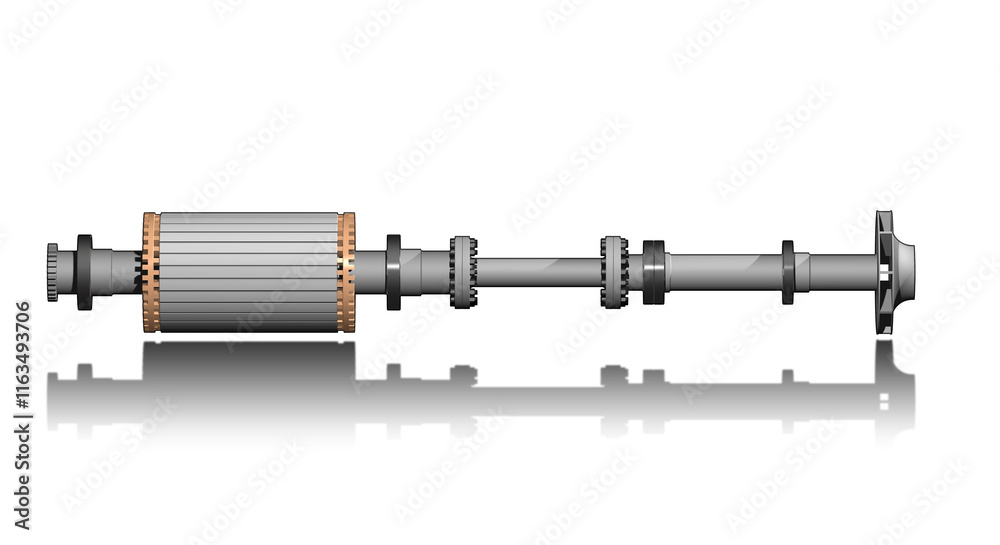 Rolling Machine Rotor Centrifugal pump rotor turbomachinery illustration showing single stage ...