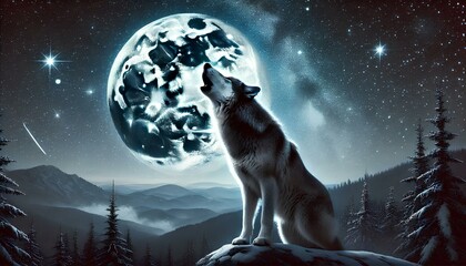  Powerful Wolf Howling at Full Moon