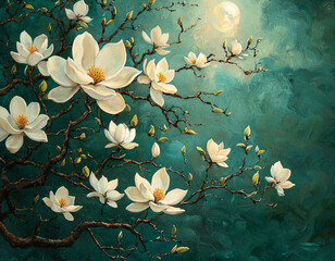 Sticker - Moonlit Magnolias