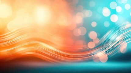 Poster - Brushed abstract background concept. Colorful abstract wave background with vibrant bokeh lights for creative design projects.