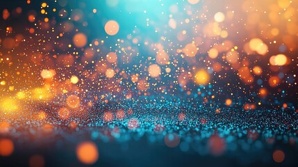 Poster - Splatter abstract background concept. A vibrant abstract background of colorful bokeh lights shimmering in the darkness.