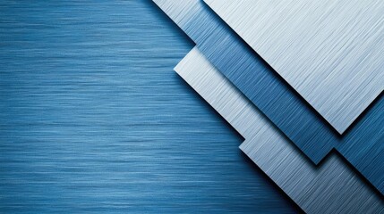 Aufkleber - Brushed abstract background concept. Blue metallic background with layered brushed textures, perfect for modern designs.