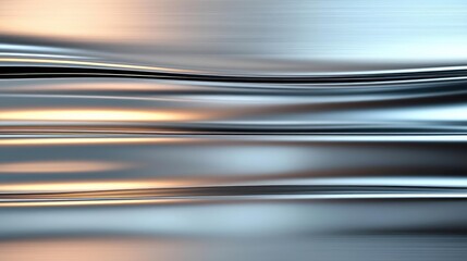 Aufkleber - Brushed abstract background concept. Abstract smooth metallic texture with flowing lines and reflective surfaces in soft colors.