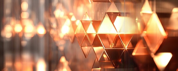 Poster - Brushed abstract background concept. Abstract geometric shapes creating captivating light reflections in a modern setting.