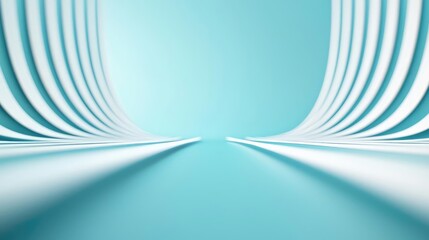 Poster - Brushed abstract background concept. A modern abstract design featuring smooth curves in a soothing blue gradient.