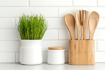 Stylish Kitchen Utensil Holder and Decor