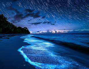 Wall Mural - Starry Night Beach