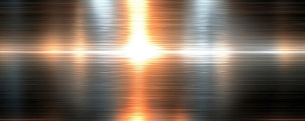 Poster - Brushed abstract background concept. Abstract light reflections with metallic surface creating vibrant visual effects.