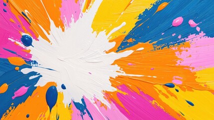 Poster - Splatter abstract background concept. An explosion of vibrant colors creating an abstract paint splash background.