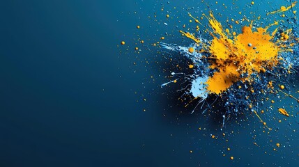 Poster - Splatter abstract background concept. Vibrant paint splash creating a lively and energetic artistic background.