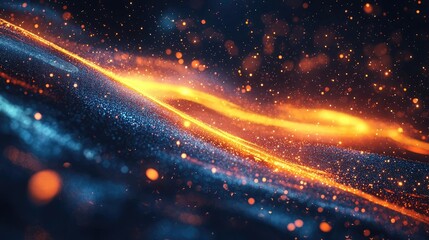Poster - Splatter abstract background concept. Vibrant abstract background with glowing lines and shimmering particles for creative designs.