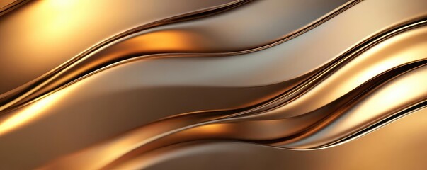 Poster - Brushed abstract background concept. Abstract golden wave pattern with smooth lines and gradients for design projects.