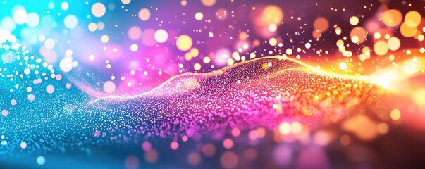 Aufkleber - Splatter abstract background concept. Vibrant abstract background with colorful lights and shimmering particles.