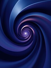 Poster - Abstract swirling design in shades of purple and blue. AI.