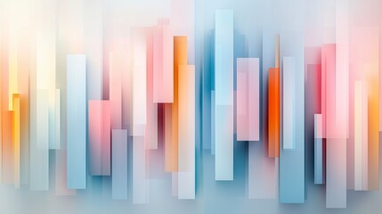 Poster - Abstract Colorful Geometric Shapes in Soft Light for Modern Design Backgrounds