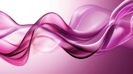 Poster - Abstract Pink Swirls: Elegant Fluid Wave Design Background