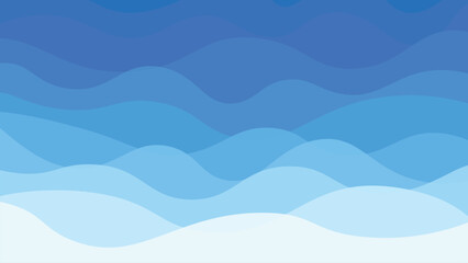 Poster - blue abstract wave background. ocean sea wave blue layered background