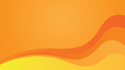 Poster - orange abstract wave background vector illustration