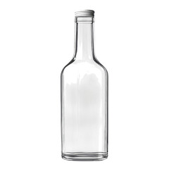 Poster - Blank glass bottle mock-up, versatile design element, perfect for branding, product displays, or digital presentations, transparent background