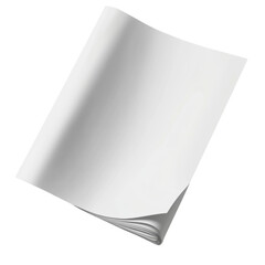 Poster - blank paper sheet mock-up with transparent background, ideal for showcasing designs, invitations, or