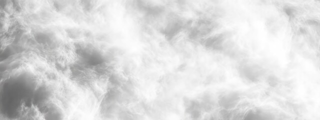 Poster - Monochrome cloudscape, abstract texture of fluffy white and gray clouds.