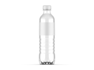 Wall Mural - Mineral water bottle mockup with paper label, 3d illustration