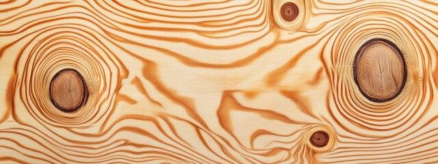 Poster - Close-up of light wood texture with knots and grain patterns.