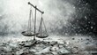 © stardadw007 - Economic turmoil depicted, scales unbalanced, chaos in financial systems, stark contrast of wealth and poverty, urgent call for change