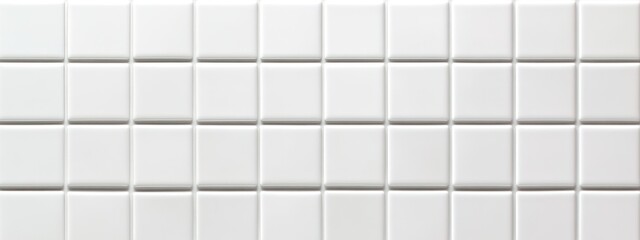 Poster - White square tiles texture background. (1)