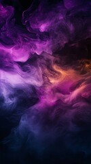 Poster - A vibrant swirl of purple, blue, and orange smoke creates a mystical atmosphere.