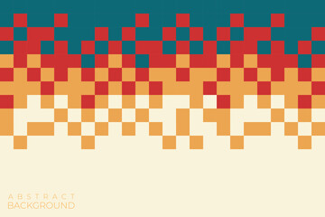 Fototapete - Abstract Pixel Pattern Background, Abstract Pixel Background with retro color theme.